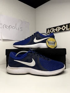 Nike Revolution 4 blu navy bianco scarpe da ginnastica UK 9 / EU 44 palestra corsa AJ3490-414 - Foto 1 di 6