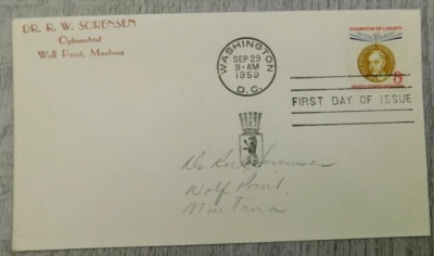 First Day Issue Ernst Reuter Mayor of Berlin 1959 Vintage Stamp Envelope Cover - Image 1 of 4