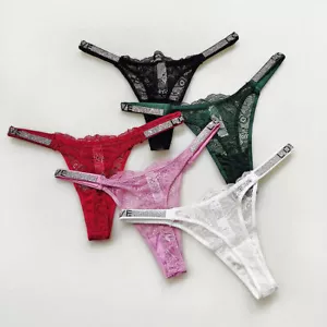 1/5 Pack Lot Underwear Brief Womens Lace See Through Panties Thong G-string Sexy - Picture 1 of 22