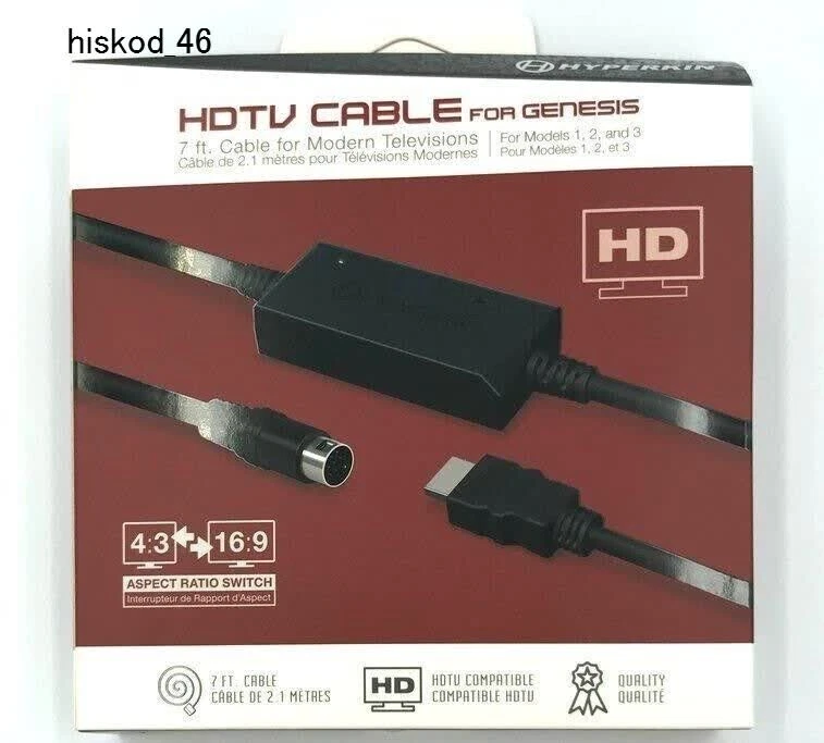 Hyperkin HD HDMI HDTV converter Adapter Cable for Sega Genesis Mega Drive 1 2 3 - Image 1 of 4