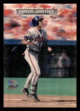 1995 Topps D3 Atlanta Braves Baseball Card #1 David Justice
