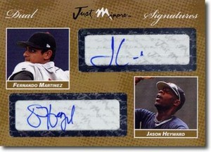 2008 Fernando Martinez * Jason Heyward *  Autograph Rookie GOLD Auto #/10
