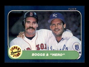 1986 Fleer #634 Wade Boggs/George Brett   NM+ X2439876