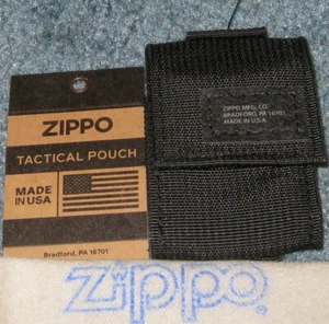 ZIPPO TACTICAL POUCH Black Nylon Webbing 48400 SNAP LOOP TO SECURE New - Picture 1 of 4