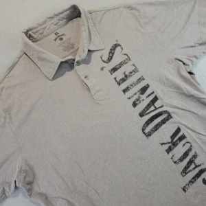 Jack Daniels Whiskey Golf Polo Shirt Tan Printed Logo 100% Cotton Men's XL - Picture 1 of 6