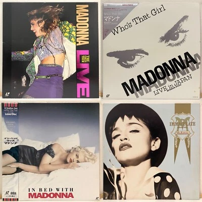 Madonna Laserdisc Lot of 4 LD Japan Who's That Girl, The Virgin Tour Live etc. - Image 1 of 4