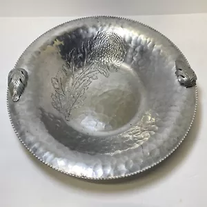 Vintage Trade Continental handgeschmiedet Silberlook Hammerschale 715 11,5" - Bild 1 von 6
