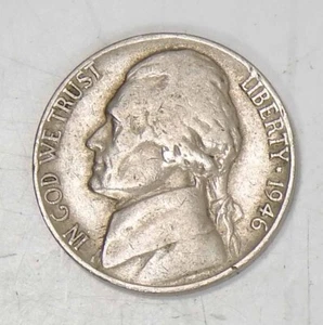 1946 Jefferson Nickel 5 cent Coin Low Mintage, No Mint Mark - Picture 1 of 2