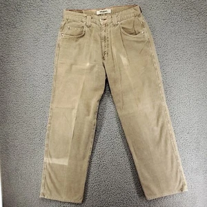Jeans uomo Mavi Max 170 velluto a coste 32x32 marrone chiaro largo dritto ampio zip mosca *difetto - Foto 1 di 13