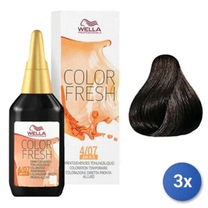 3x Color Fresh Colorante Capelli Tubo S.Ammoniaca 4/07 Castano Medio - Foto 1 di 3
