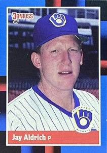 1988 Donruss #460 Jay Aldrich Milwaukee Brewers Baseball Card