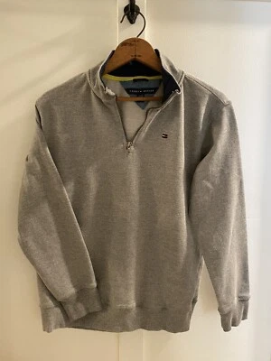 Tommy Hilfiger boys 1/4 zip pullover sweater. Gray. Size 16-18 - Image 1 of 3