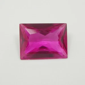 24.68 carats Princess Cut 20x15mm Pink Reddish Color Created Large Gemstone - Picture 1 of 8