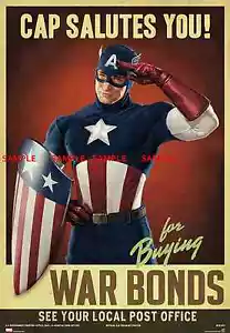 Affiche de film collector Marvel Captain America ( T1 ) - Photo 1 sur 2