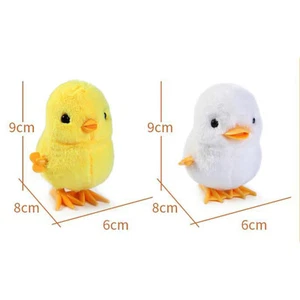 Cute Plush Animals Wind Up Toy Novelty Jumping Walking Chick Duck Fun Crawl _in - Picture 1 of 15