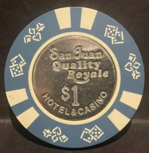 Puerto Rico, SAN JUAN QUALITY ROYALE HOTEL & CASINO, Casino Chip, $1.00 - Picture 1 of 2