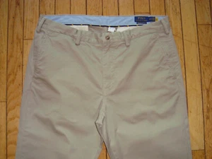 POLO RALPH LAUREN MEN'S CHINO COTTON TWILL KHAKI PANTS SIZE 36 X 32 HARDLY WORN! - Picture 1 of 15