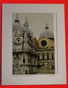 Digital Signed Matted Photo St. Mark’s Basilica-Venice-Gorgeous Architecture-New - Picture 1 of 1