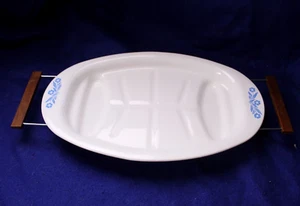 PLATO DE PESCADO CONEFLOWER CORNINGWARE con estante 16,5 x 10" RARO de colección 1960-1961 - Imagen 1 de 7