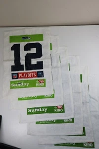SEATTLE SEAHAWKS 12TH Man Nfl 2005 Playoffs Divisional TOWEL Superbowl Set Of 6 - Picture 1 of 2