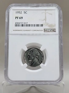 1952 Jefferson Nickel Proof NGC PF 69 - Picture 1 of 11
