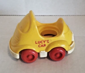 Vintage 1952 Aviva Toys~Peanuts Lucy's Car Yellow  3" United Feature Syndicate - Picture 1 of 4