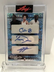 2022-23 LEAF MULTIGRAPHICS AUTO /10 Blue OMAHA BILIEW TRENTYN FLOWERS JJ TAYLOR - Picture 1 of 2