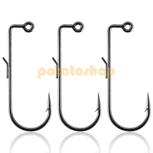 Paquete de 30 anzuelos de pesca 90 grados curva redonda de acero al carbono suministros de anzuelos - Imagen 1 de 8