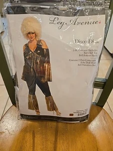 Disco Costume Adult 70s Diva Queen Halloween Fancy Dress - Picture 1 of 11