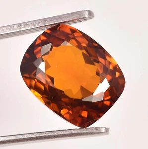 20.35 Ct Natural Dark Orange Hessonite Garnet Certified AAA Loose Gemstone - Picture 1 of 5