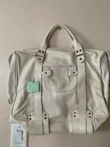 DUEX LUX Borsa a tracolla Weekender BAG X-Large Crema Nuova con etichette - Foto 1 di 7