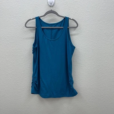 Camiseta sin mangas Woolrich azul sin mangas elástica acanalada lateral para mujer talla grande Foto 1 de 4