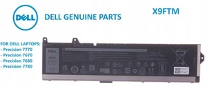 NOWA ORYGINALNA BATERIA DELL Precision 7770 7670 7680 7780 Model: X9FTM - Zdjęcie 1 z 4