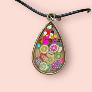 Handmade Resin Jewelry with Fruit Elements Handmade Custom Jewelry Boho - Picture 1 of 10