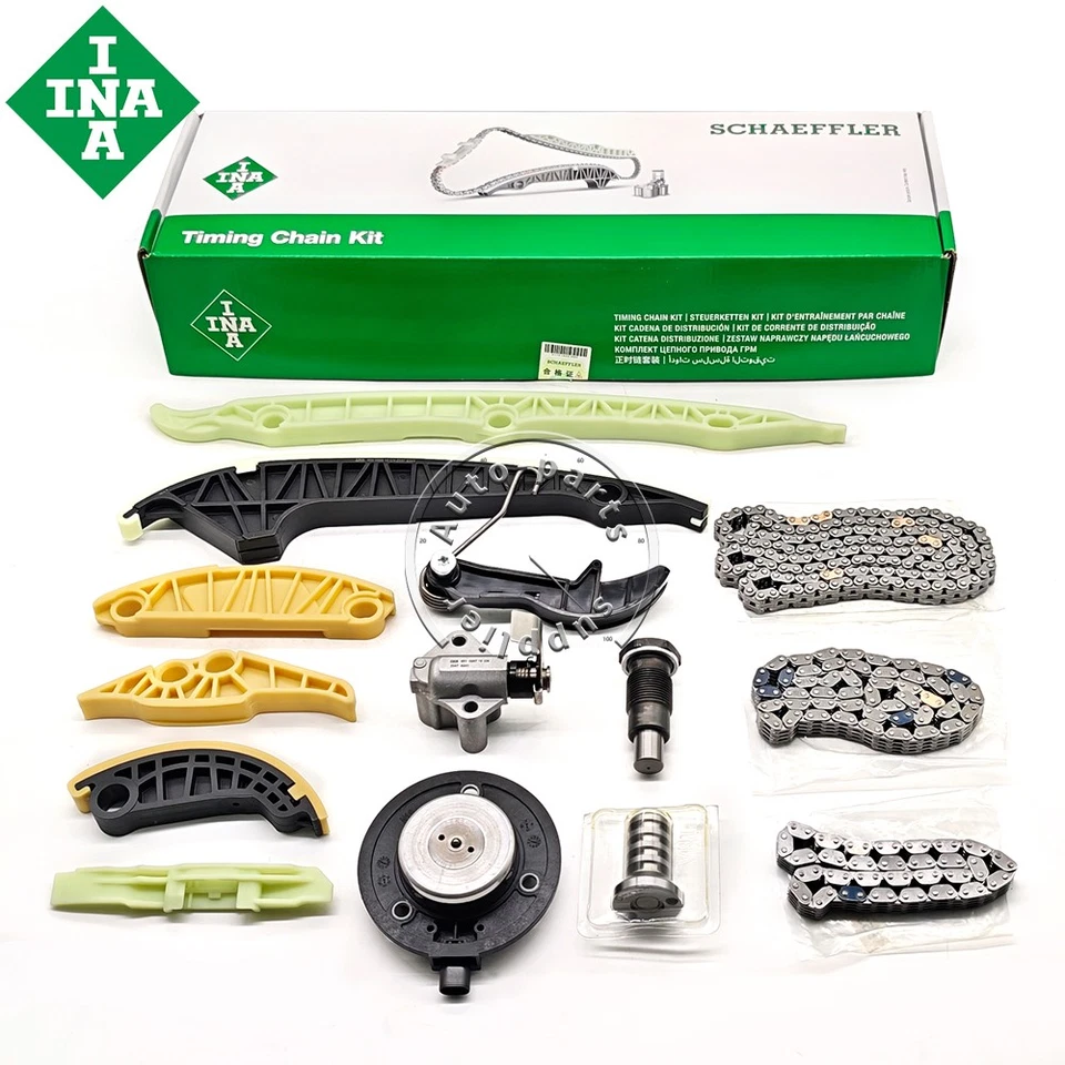 Kit de cadena de distribución INA 14 PIEZAS para VW Bora Beetle EOS Scirocco Multivan Seat 2.0 1.8 Foto 1 de 4