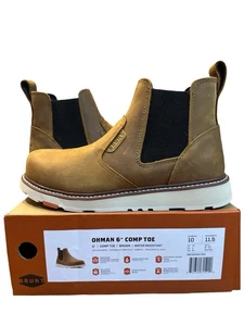 BRUNT Herren Ohman 6" Comp Toe Arbeitsstiefel Braun Größe 10 NEU IM KARTON ASTM F243-24 - Bild 1 von 10