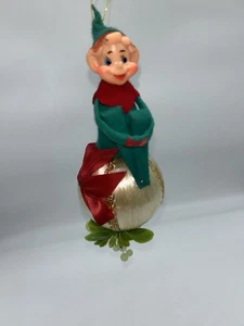 De colección 1950 Delta Japón Rodillera Elfo Ornamento Pixie Elfos Fieltro Navidad 1E - Imagen 1 de 13