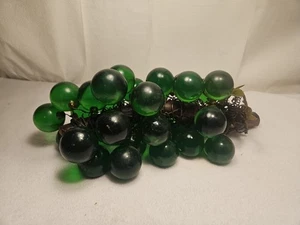 Ramo vintage MCM grande verde lucite uva driftwood / lungo 16" - Foto 1 di 12