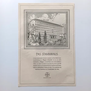 1940 XL Bayer Stammhaus Pharma Medikamente Werbeanzeige Reklame Advertising - Picture 1 of 1