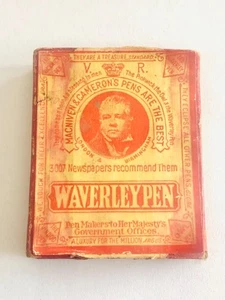 Vintage 40s Macniven & Cameron Waverley Fountain Pen Nibs Empty Card Box England - Picture 1 of 4