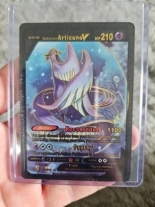 Carta Pokemon Galarian Articuno V Black Foil Fan Art da collezione testurizzata 170/198 - Foto 1 di 5
