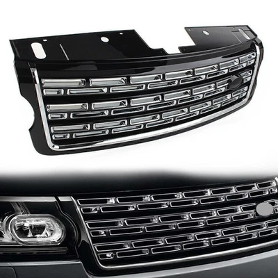 Gloss Black Front Bumper Upper Grille Fit Land Rover Range Rover 2013-2017 2016 Foto 1 de 4