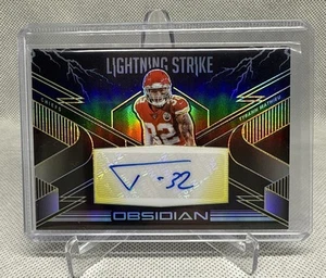 2020 Obsidian Tyrann Mathieu Lightning Strike Electric Etch Yellow Auto /25 - Picture 1 of 2