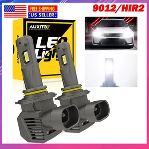 Pair 9012 LED Headlight Super Bright Bulbs Kit White 6500K 22000LM High/Low Beam - Picture 1 of 12