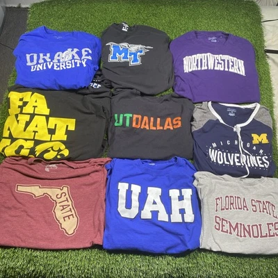 Lote De 9 Camisetas Universitarias Tallas Adultas Ncaa Florida State Michigan Iowa + Foto 1 de 4