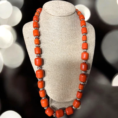 J. Crew золотистый оранжевый и кристалл бисером ожерелье JC523 - Изображение 1 из 4