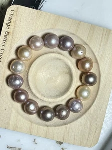 Natural Edison Pearl bracelet diy 11-12mm fresh water pearl, 33g,drilled No 2 - Picture 1 of 3