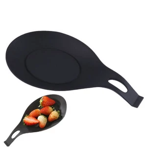2pcs Silicone Spoon Rest Holder Heat Resistant Spoon Rest RANDOM COLOR - Picture 1 of 11