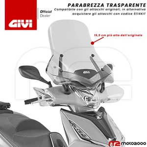 LASTRA PARABREZZA PARAVENTO GIVI KYMCO AGILITY 300 R16 2019 2020 2021 2022 2023 - Foto 1 di 4