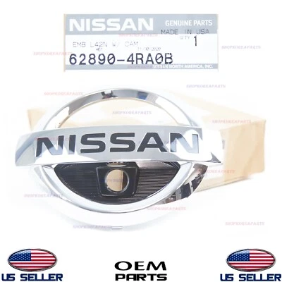 Genuine Radiator Grille Emblem with Front Camera Hole ⭐ Nissan Maxima 2016-2018 - Image 1 of 4